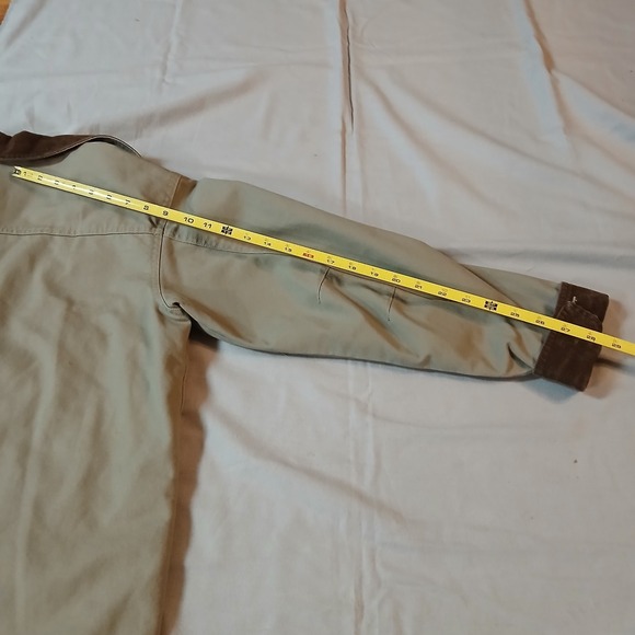 Vtg LL Bean Chore Jacket Women's Petite M Beige Corduroy Collar Barn Coat READ - Picture 11 of 12